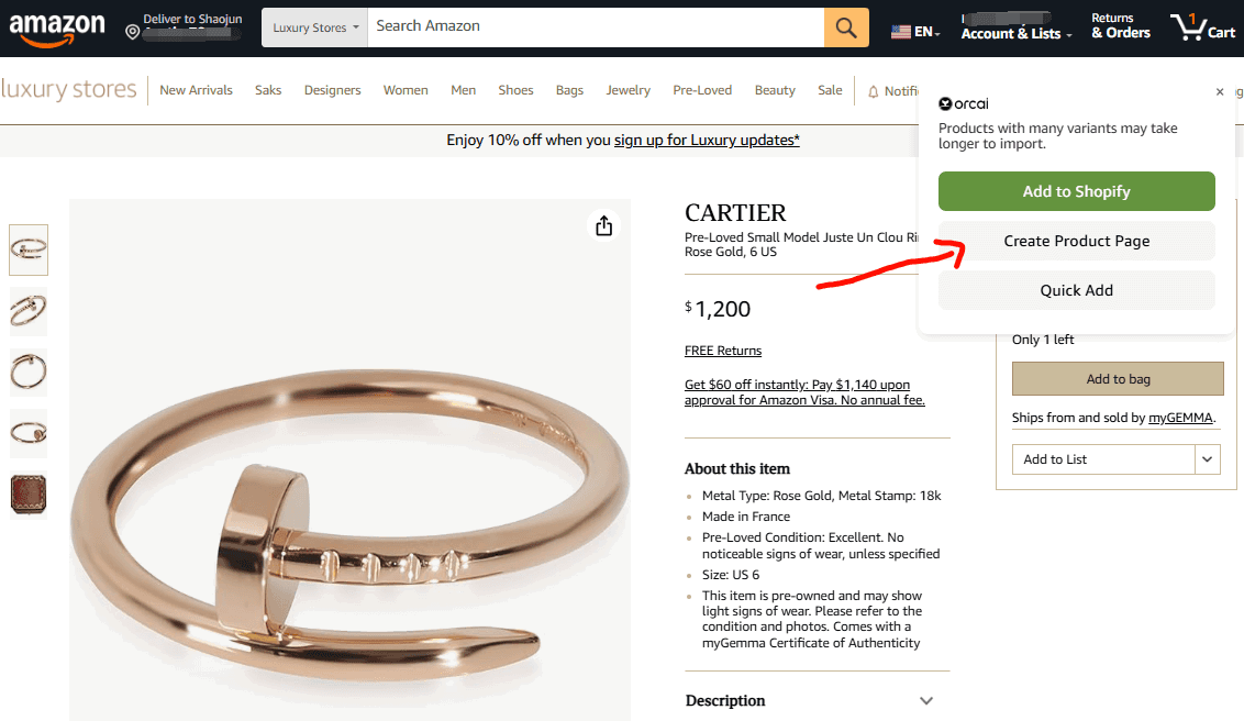 Generate from Amazon