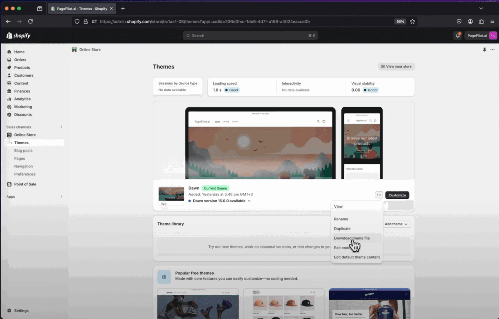 Download Theme Files