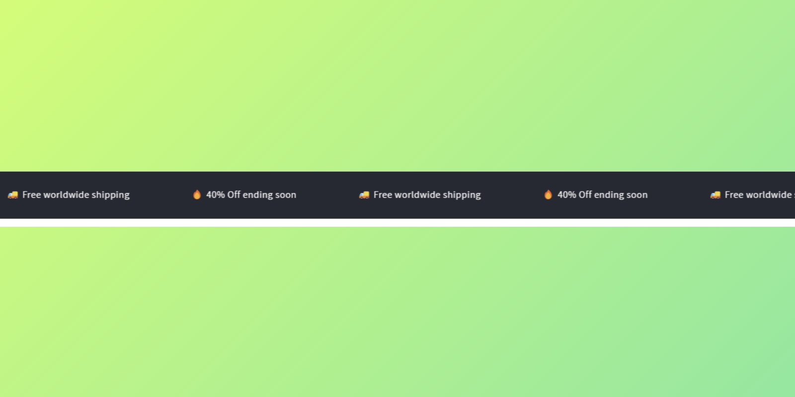 Horizontal Ticker Sticky